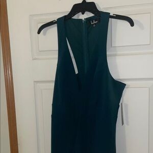 Lulu's Green Halter Sheath Dress